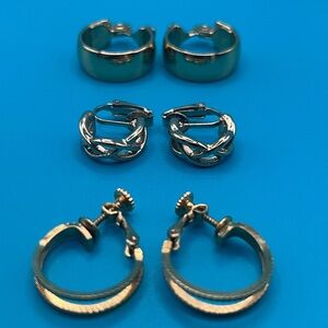 Monet/Unbranded Chic Mixed-Metal Hoop & Clip-On Earring Trio Set